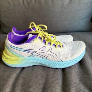 Asics White and Purple Athletic Shoes